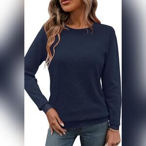 NWT Newshows Long Sleeve Dressy Crew Knit Pullover Sweater, Medium